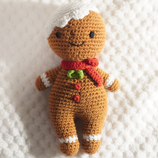 Ginger Bread Man, Handmade Crochet, Finished Toy, Amigurumi, Doll, Christmas Gifts