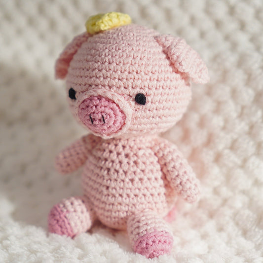 Little Pig, Handmade Crochet, Finished Toy, Amigurumi, Doll, Gifts