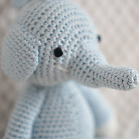 Elephant Music Box, Handmade Crochet, Finished Toy, Amigurumi, Doll, Baby Gifts