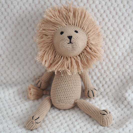 Lion, Handmade Crochet, Finished Toy, Amigurumi, Doll, Baby Gifts