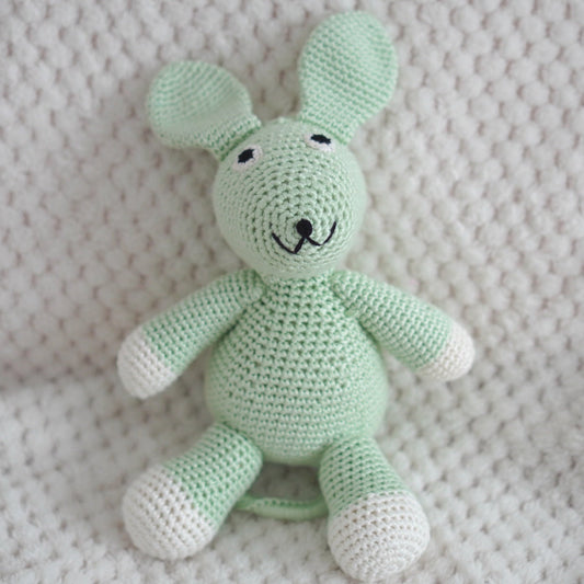 Bunny Music Box, Handmade Crochet, Finished Toy, Amigurumi, Doll, Baby Gifts