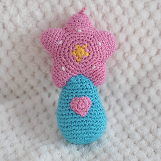 Fairy Stick, Rattle, Handmade Crochet, Finished Toy, Amigurumi, Doll, Gifts